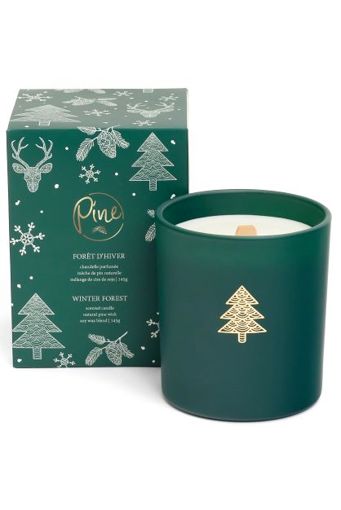 Picture of PINE CENTRE XMAS SCENTED CANDLE - GR/GD GINGER/GR 3030003